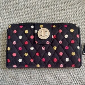 Vera Bradley polka dot wallet not used